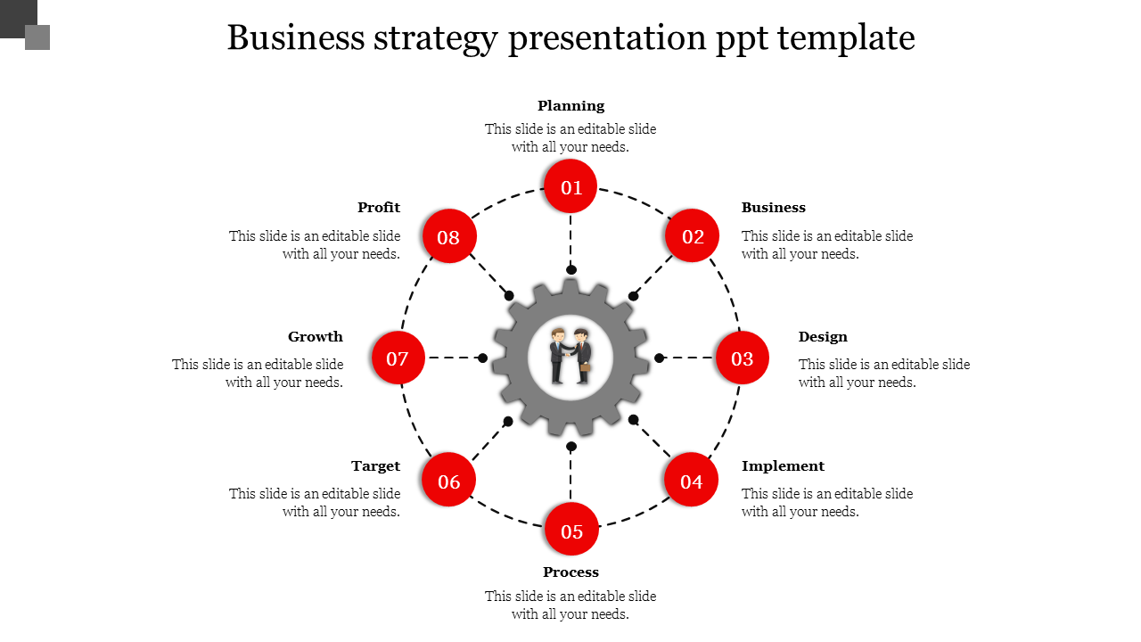 business strategy presentation ppt template-Red